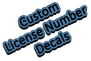 Custom License Decal (Pair)