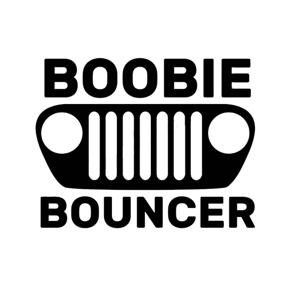 Boobie Bouncer Jeep Decal (Circle Headlights)